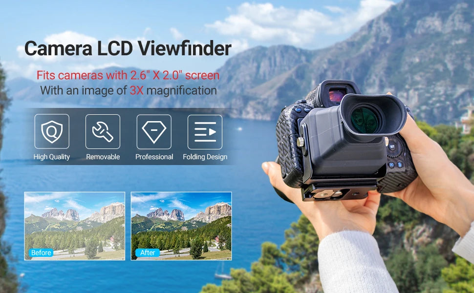 JJC 3x LCD Viewfinder Eyecup for 3.0-Inch Camera Screens