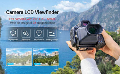 JJC 3x LCD Viewfinder Eyecup for 3.0-Inch Camera Screens