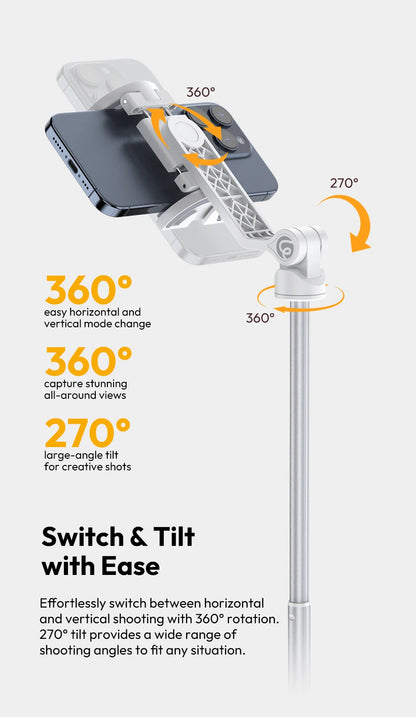 Ulanzi TT88 1.44m Overhead Phone Tripod with Magnetic Clamp