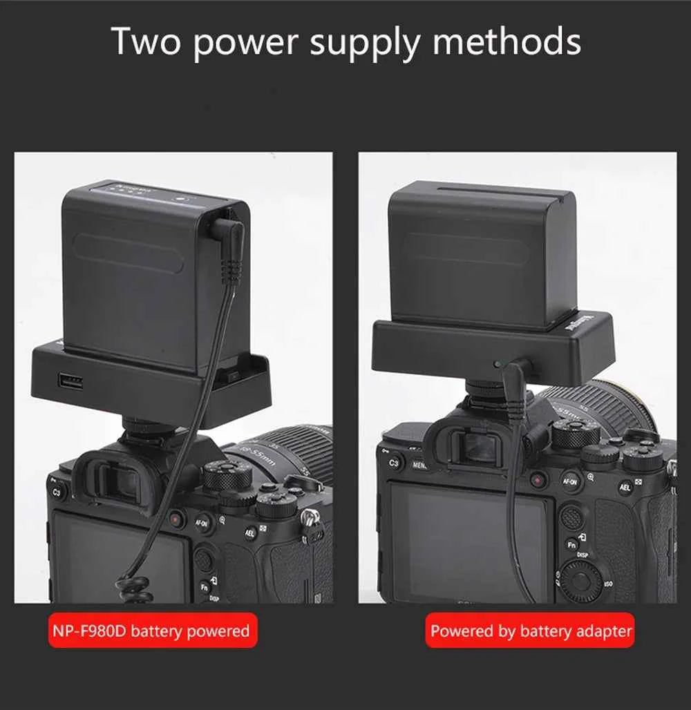NP-F Battery Plate Adapter with NP-FW50 Dummy Battery Coupler
