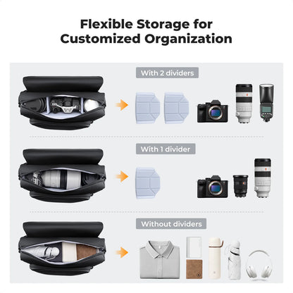 K&F Concept 15L Camera Sling Bag for DSLR & Mirrorless Cameras