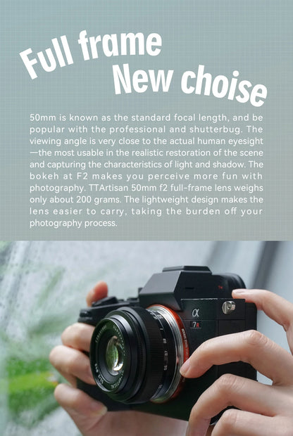 TTArtisan 50mm f/2 Full Frame Manual Focus Lens