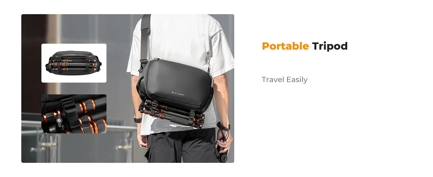 K&F Concept 10L/12L Camera Sling Bag for DSLR & Mirrorless Cameras