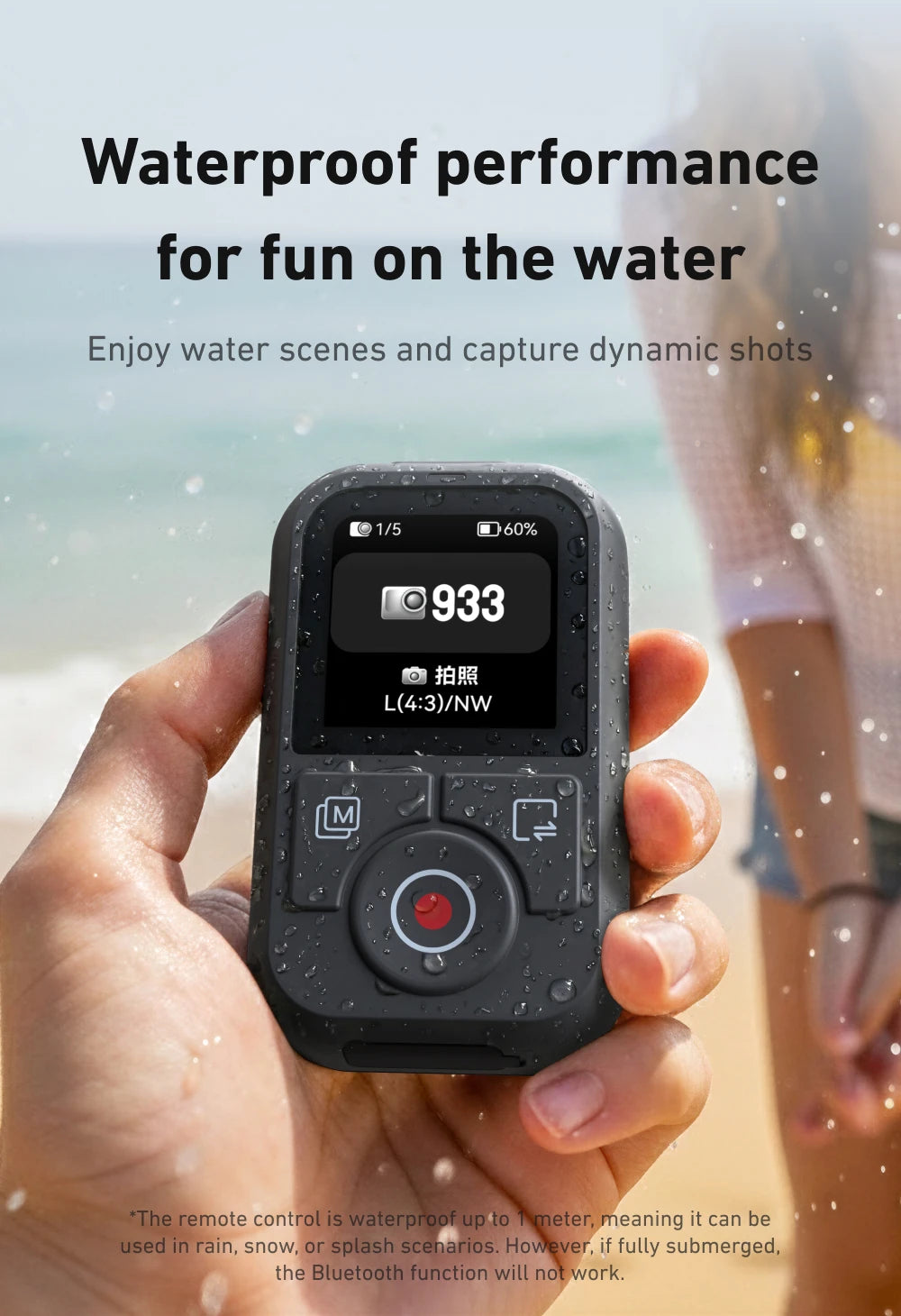 TELESIN Bluetooth Remote for DJI Osmo Action 4 / 5 / 6