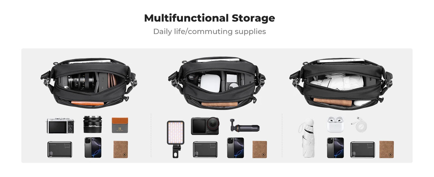 K&F Concept 4L Camera Sling Bag for DSLR & Mirrorless Cameras