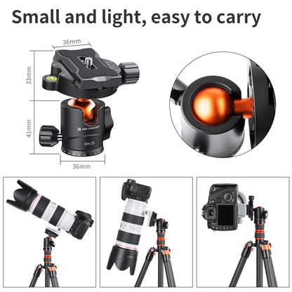 K&F BH-28L 28mm Ball Head with Quick Release Plate