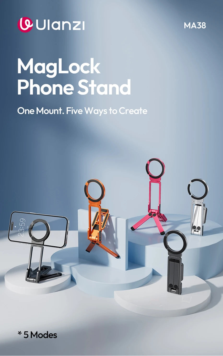 Ulanzi MA38 MagLock Phone Holder Stand - DARK Grey