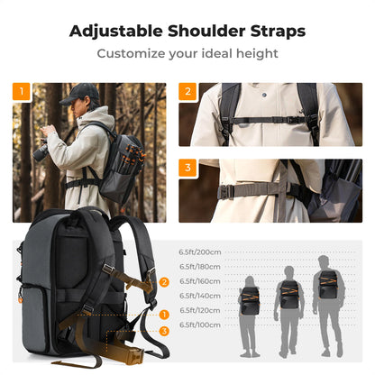 K&F 32L/25L 2-in-1 Camera Backpack and Sling Bag