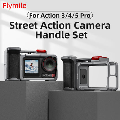 Flymile Camera Cage & Grip for DJI Osmo Action 4 / 5 Pro