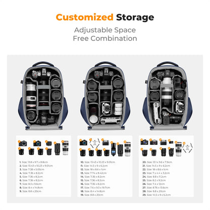 K&F 22L Hard Shell Camera Backpack
