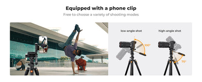 K&F 196cm Camera Tripod with 3-Way Head
