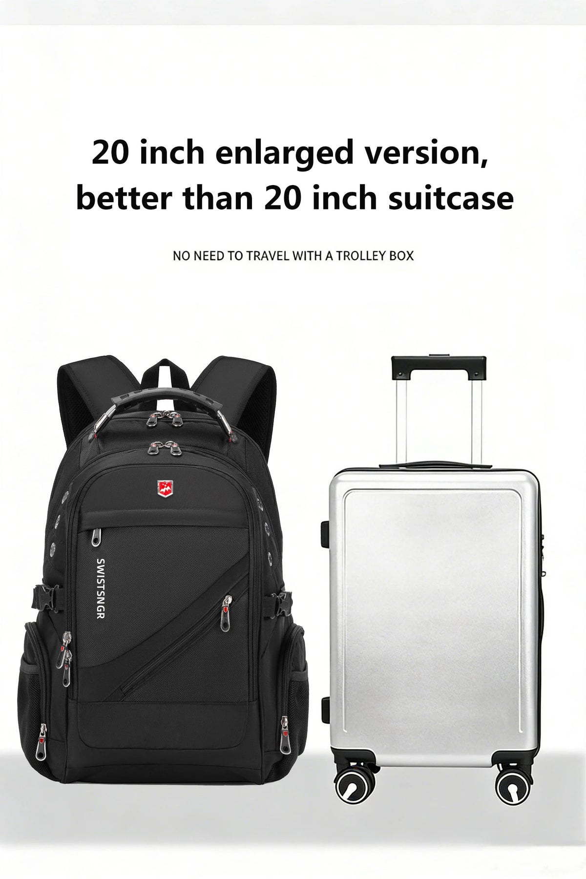 Water-Resistant 17–20-inch Laptop Travel Backpack