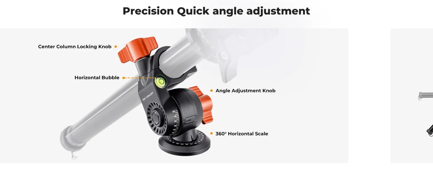 K&F Concept 76.7-Inch Rotatable Multi-Angle Camera Tripod