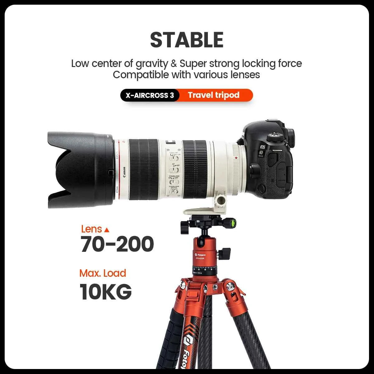 Fotopro X-Aircross 3 Carbon Fibre Travel Tripod