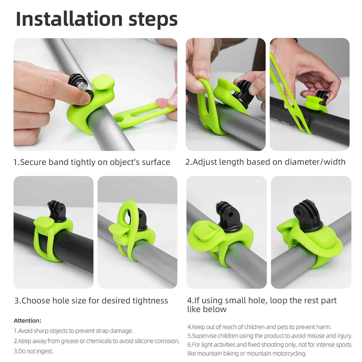 TELESIN Flexible Silicone Action Camera Mount