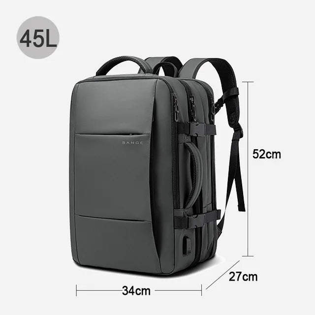 BANGE 17.3 Inch Expandable Travel Backpack with USB Port