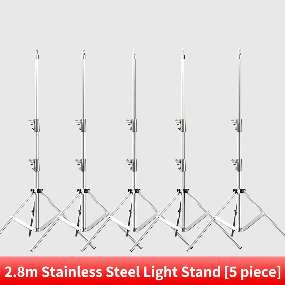 Heavy-Duty Stainless Steel Photography Light Stand