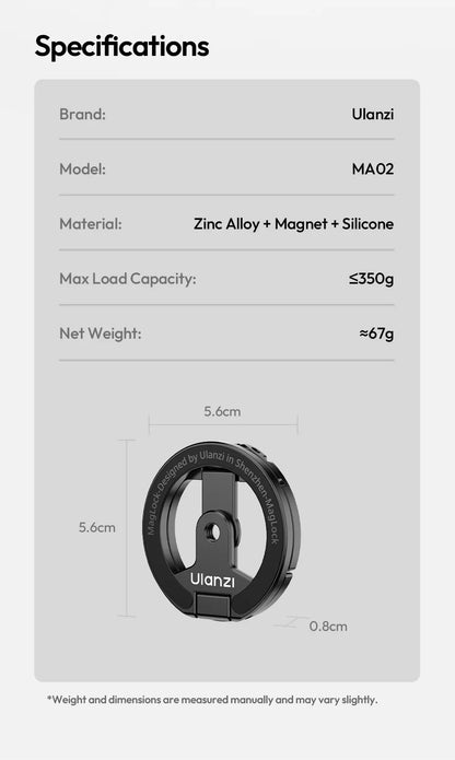 Ulanzi MA02 MagLock Dual Magnetic Phone Stand