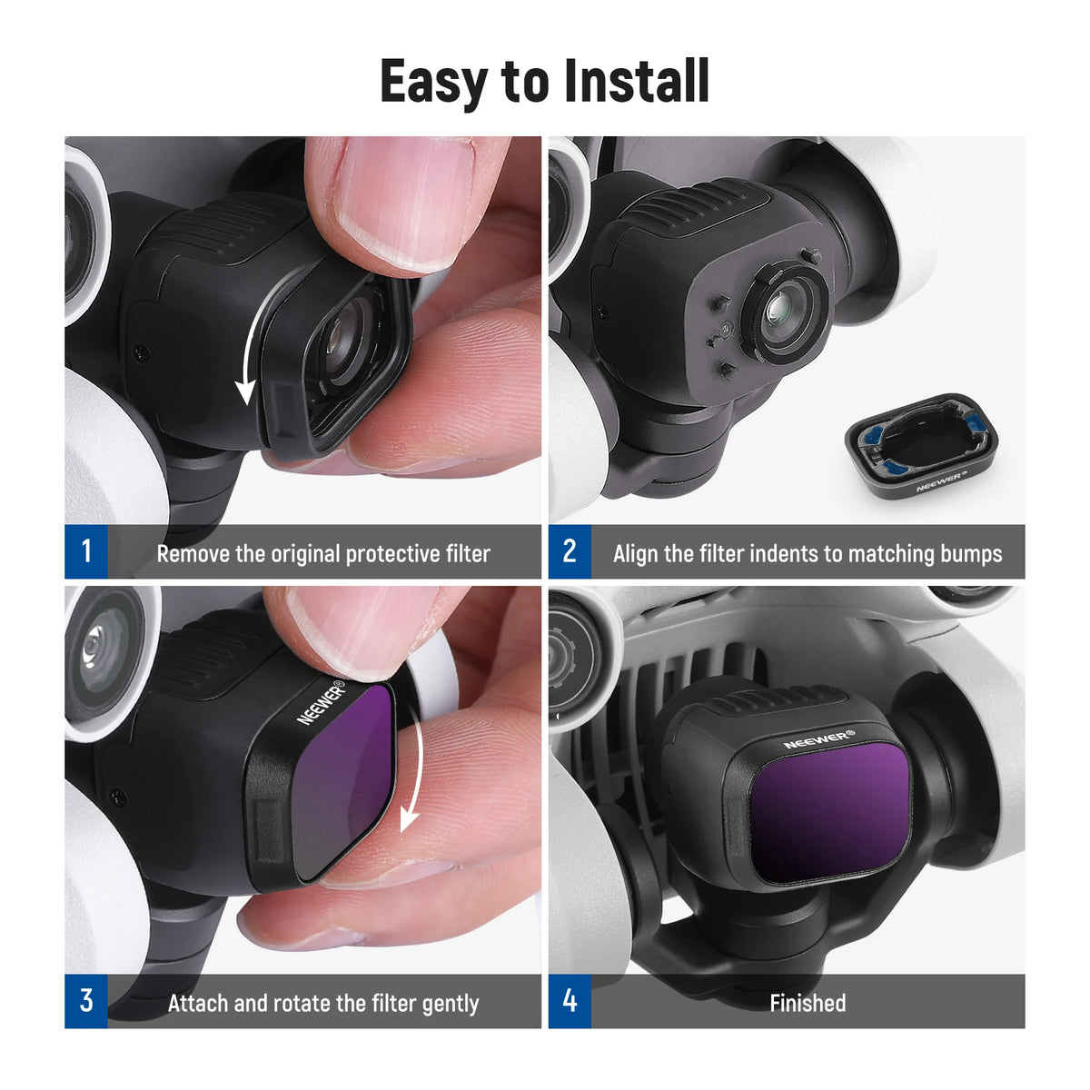 NEEWER 6-Pack ND Filter Set for DJI Mini 3 and Mini 3 Pro