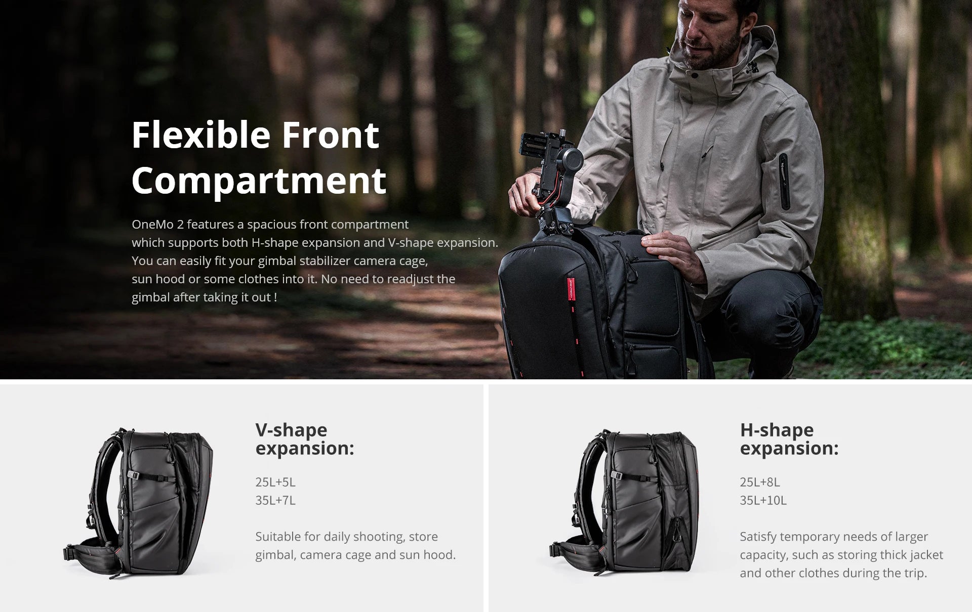 PGYTECH OneMo 2 Camera Backpack with Shoulder Bag