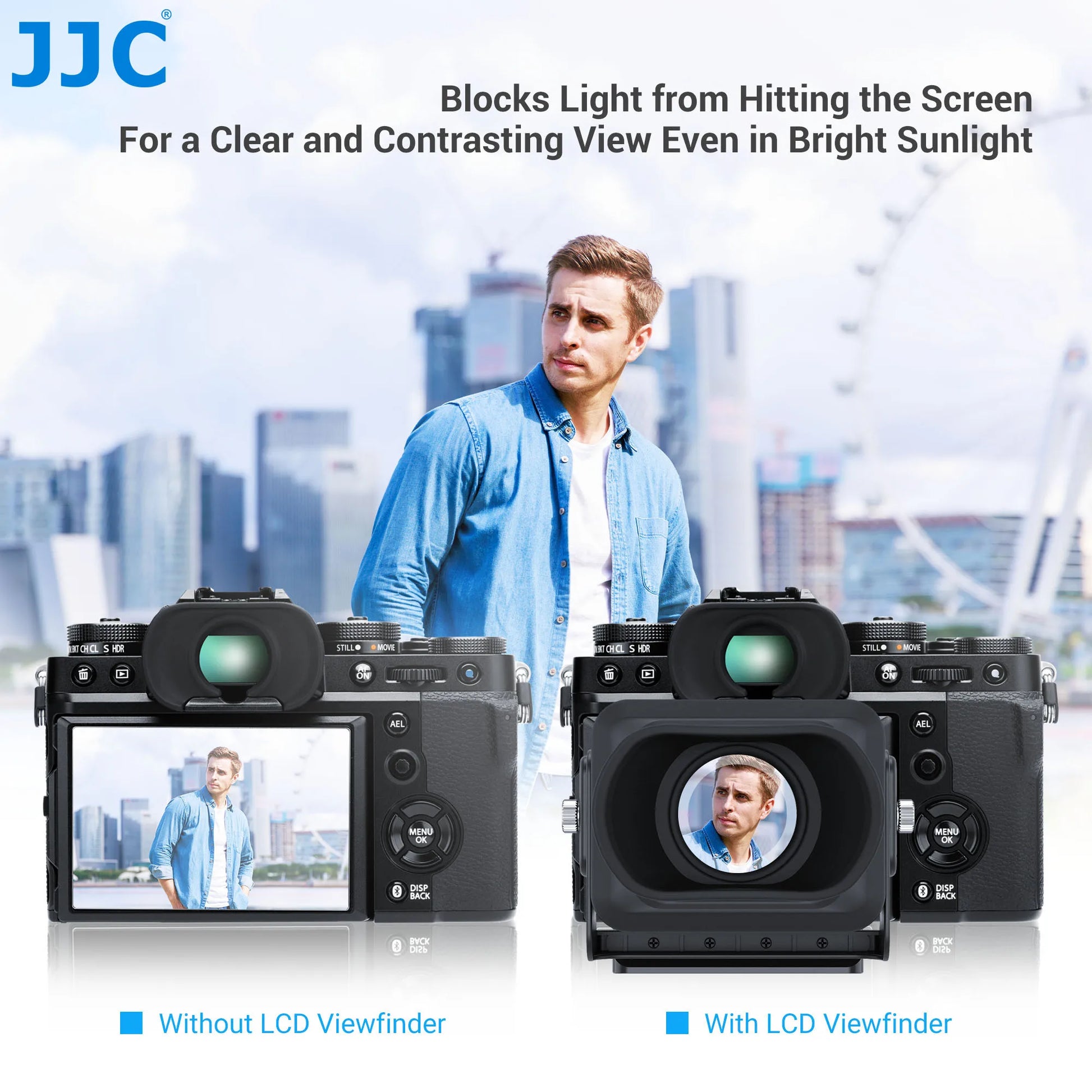 JJC 3x LCD Viewfinder Eyecup for 3.0-Inch Camera Screens