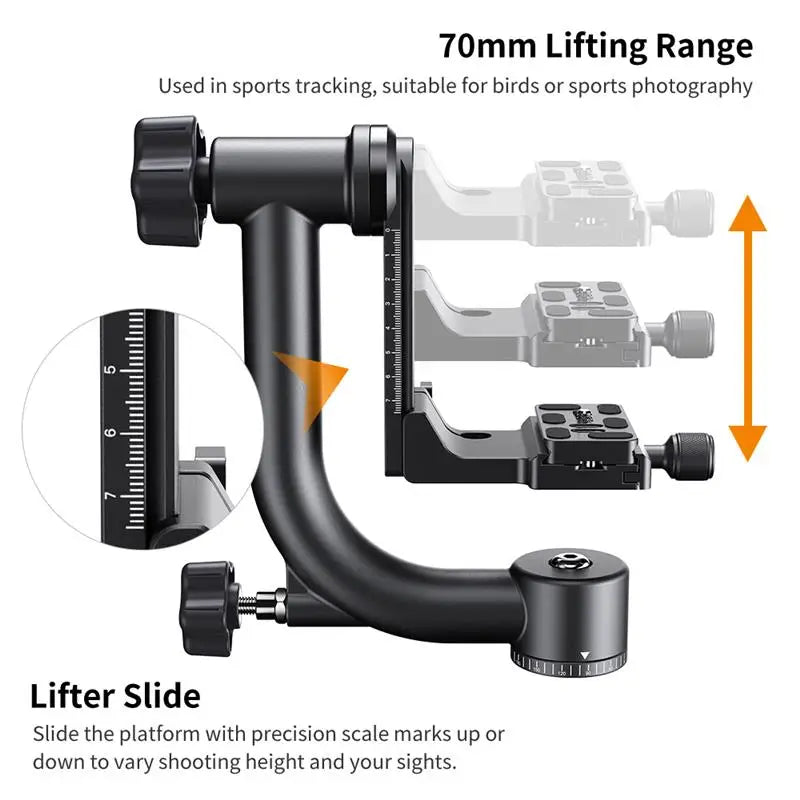 K&F 360 Degree Panoramic Gimbal Tripod Head