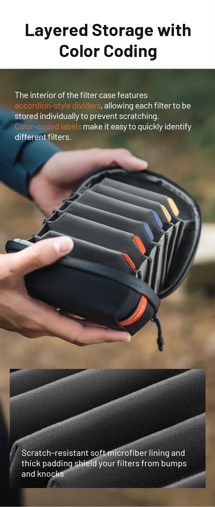 PGYTECH Circular Camera Filter Storage Bag