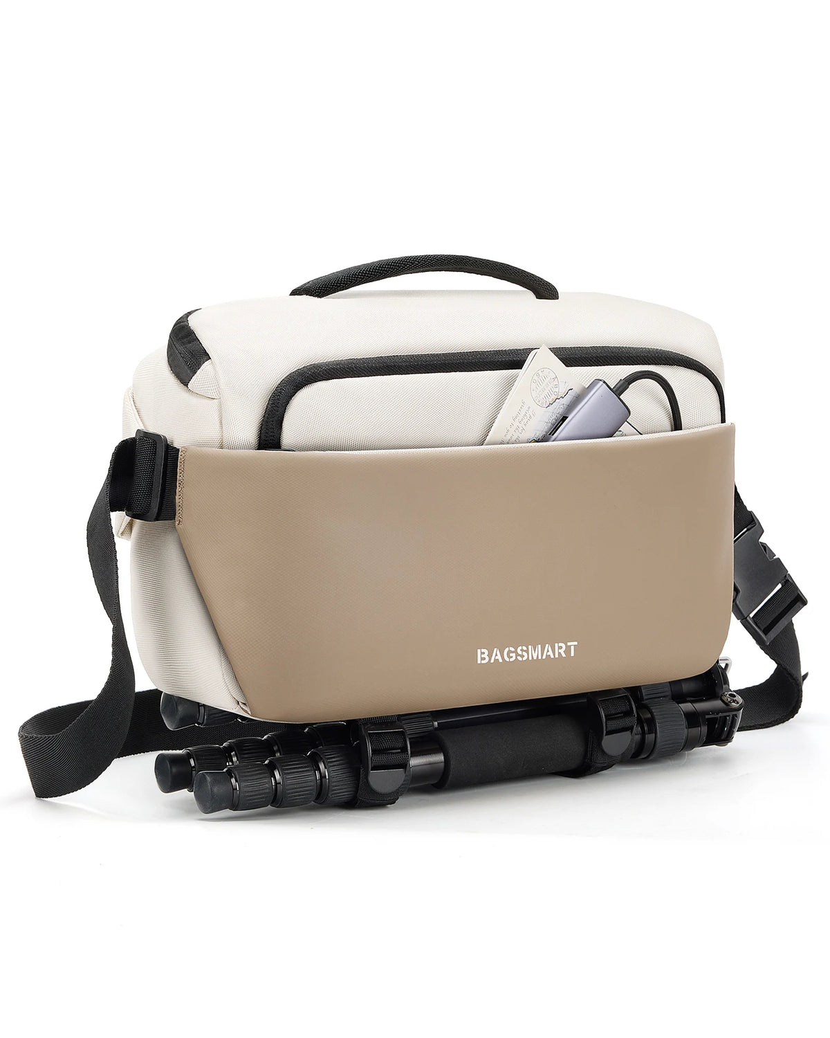 BAGSMART Camera Sling Bag with Tripod Holder
