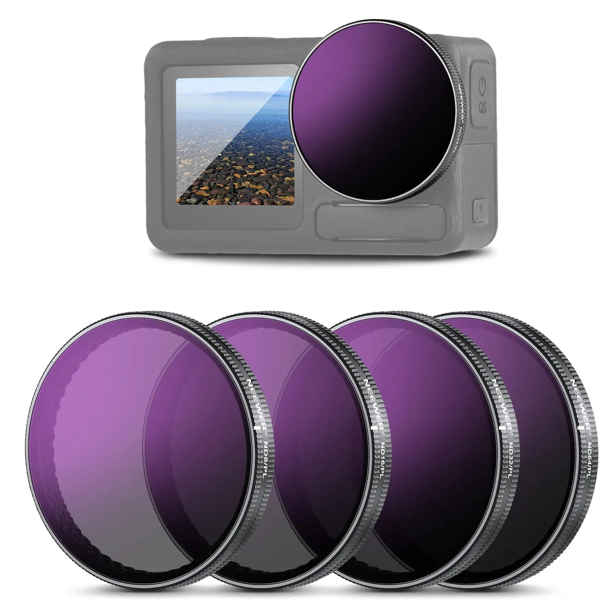 NEEWER ND/PL Filter Set for DJI Osmo Action Cameras