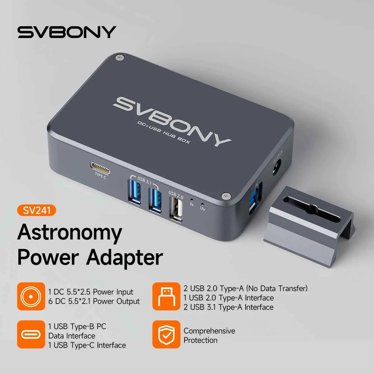 SVBONY SV241 Astronomy DC and USB Hub Box