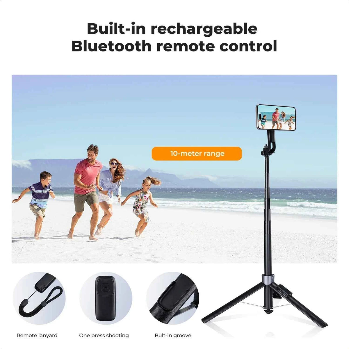 K&F Popod 72 Inch Magnetic Phone Selfie Stick Tripod