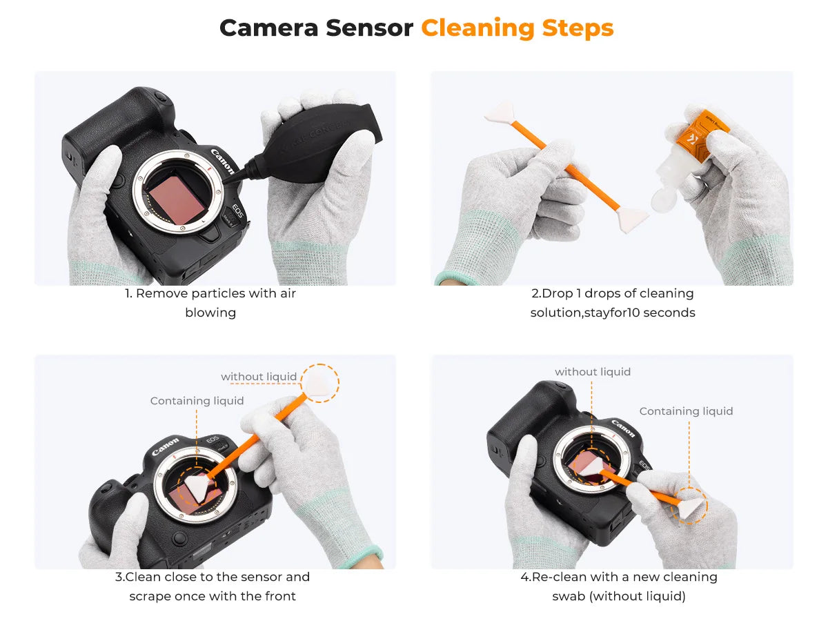K&F Concept 10-Pack Camera Sensor Cleaning Swab Kit