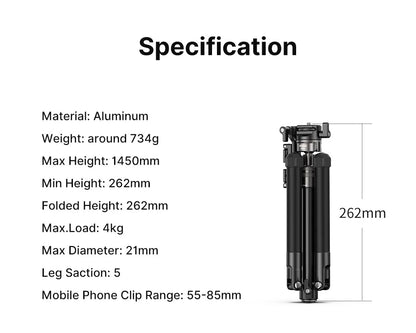 Ulanzi MT-63 26cm Mini Tripod with Panoramic Head