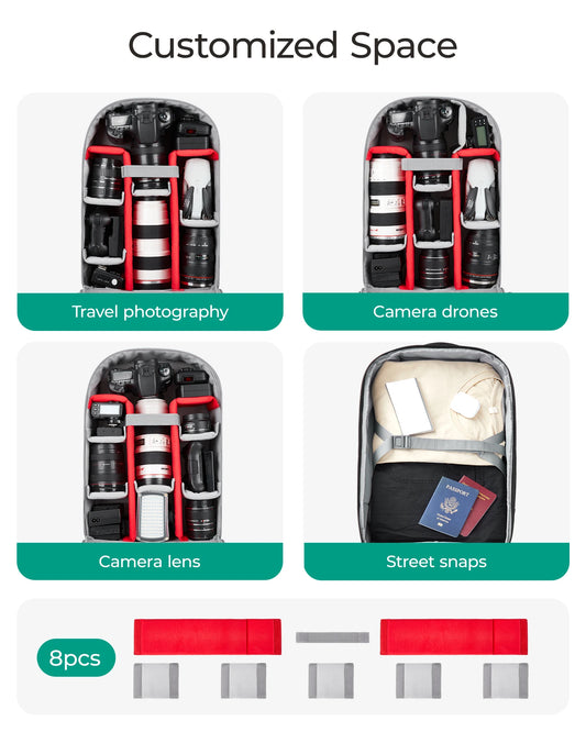 BAGSMART Rolling Camera Bag Backpack