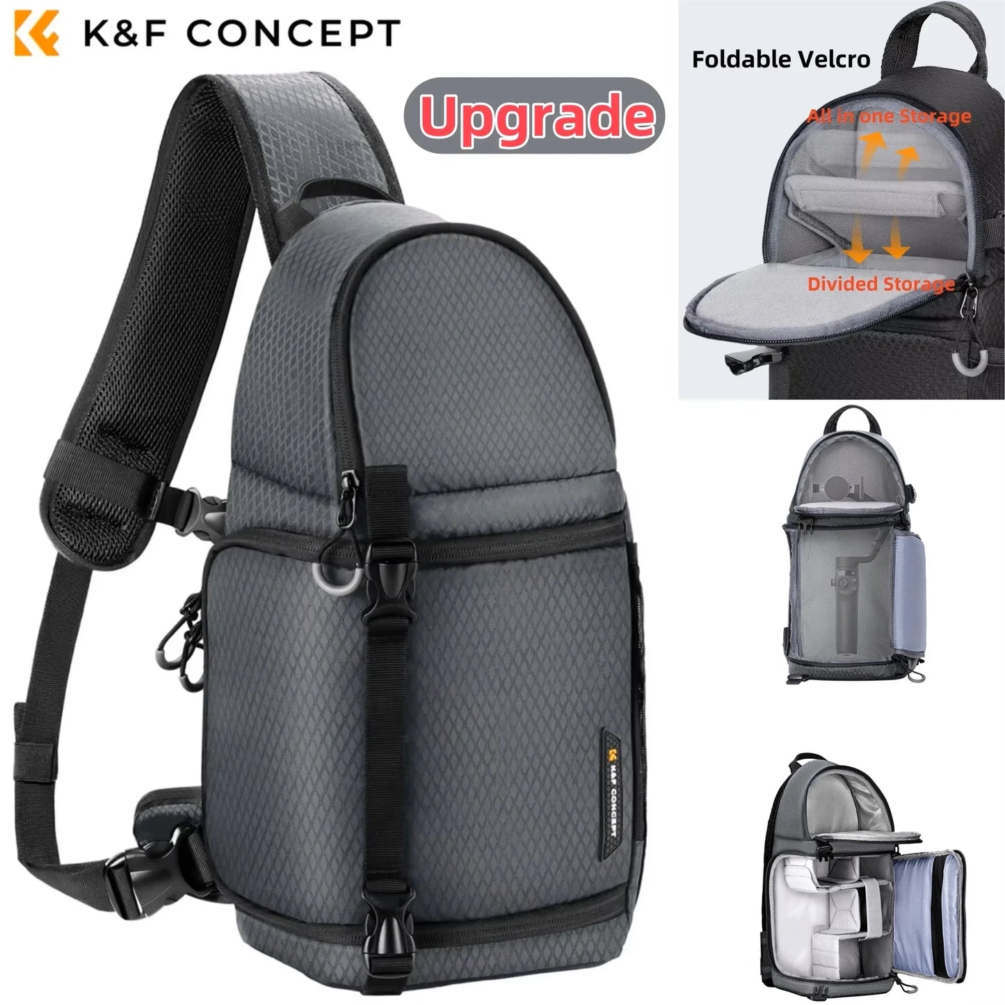 K&F Concept 10L Camera Sling Bag for DSLR & Mirrorless Cameras
