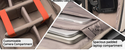 Besnfoto Waterproof Rolltop Camera Backpack