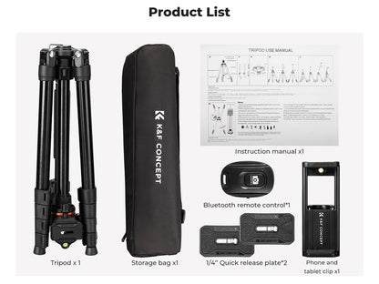 K&F O275A5 192cm Detachable Monopod Camera Tripod
