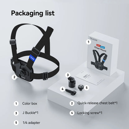 TELESIN Action Camera Chest Harness Mount