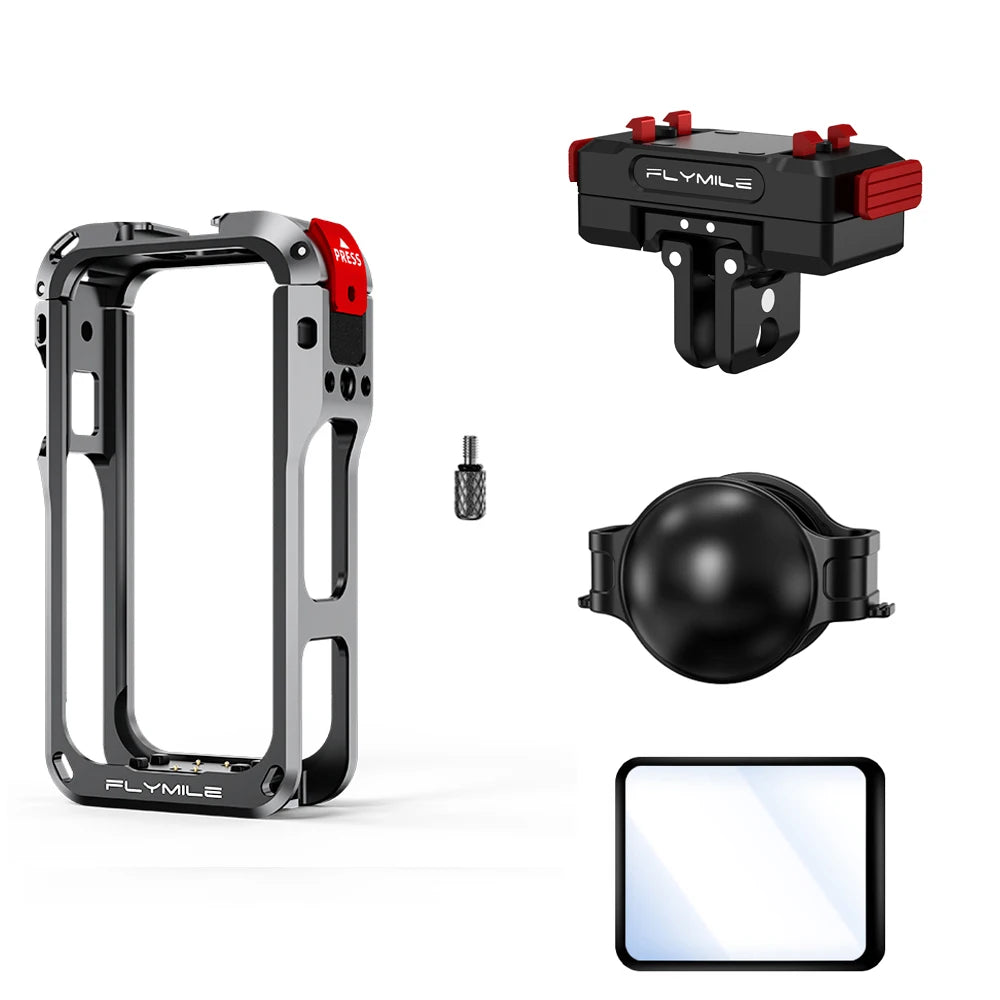 Flymile Aluminium Camera Cage for Insta360 X6