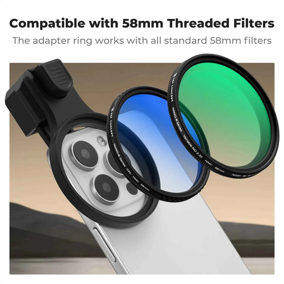 K&F Concept Clip-On Phone Lens Filter Kit