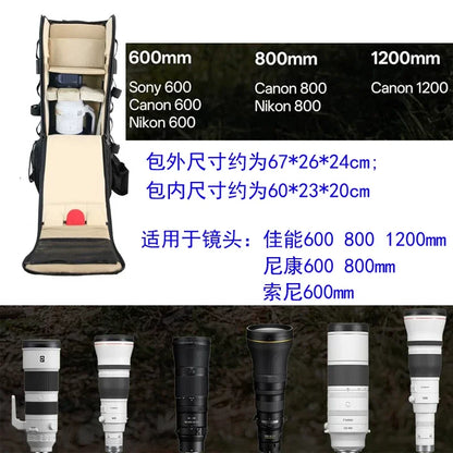 Telephoto Lens Backpack for 300-800mm Lenses