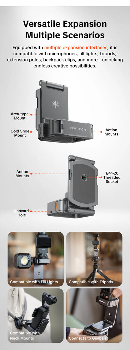 PGYTECH Magnetic Expansion Adapter for DJI Osmo Pocket 3
