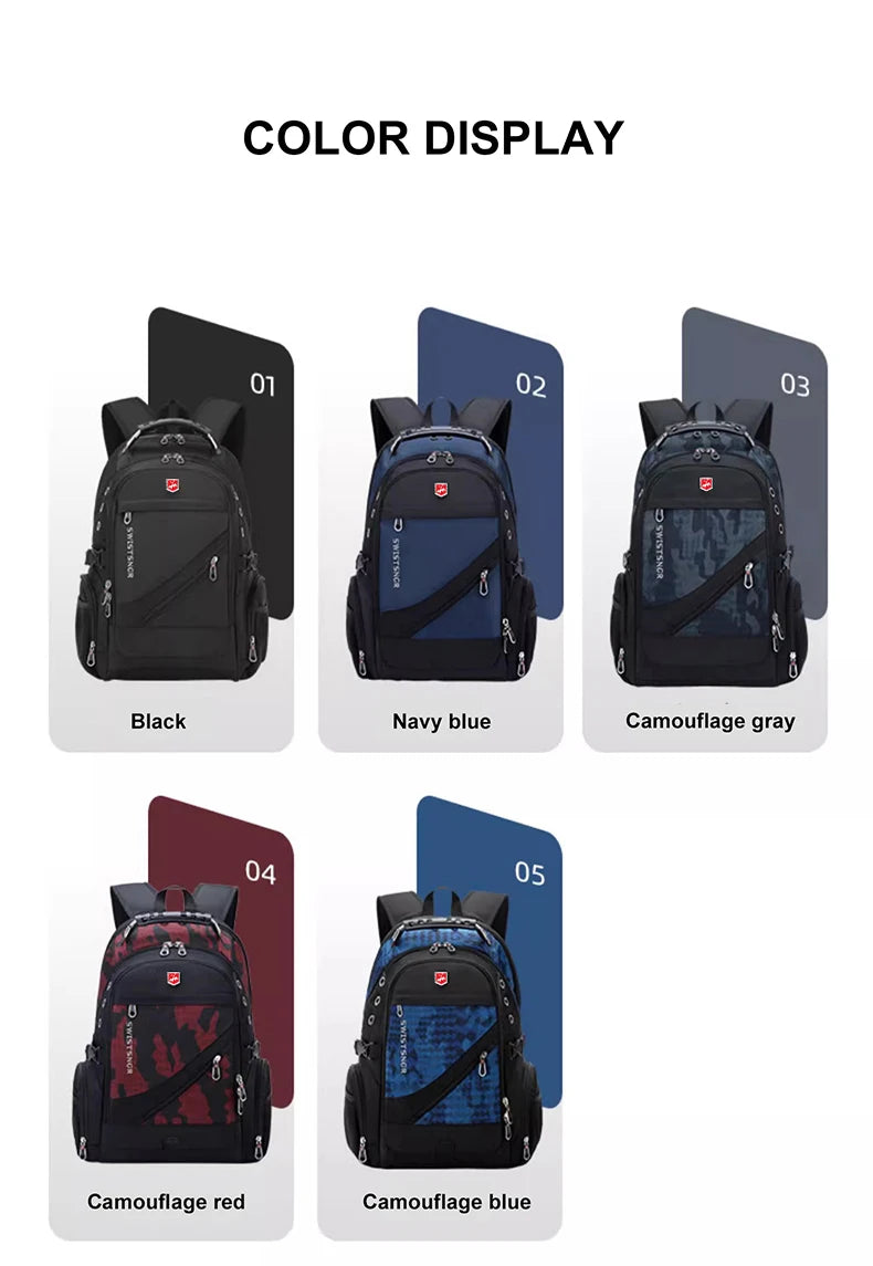 Water-Resistant 17–20-inch Laptop Travel Backpack