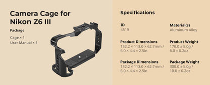 SmallRig Camera Cage for Nikon Z6 III