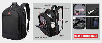 Swiss Military Expandable Travel Laptop Backpack