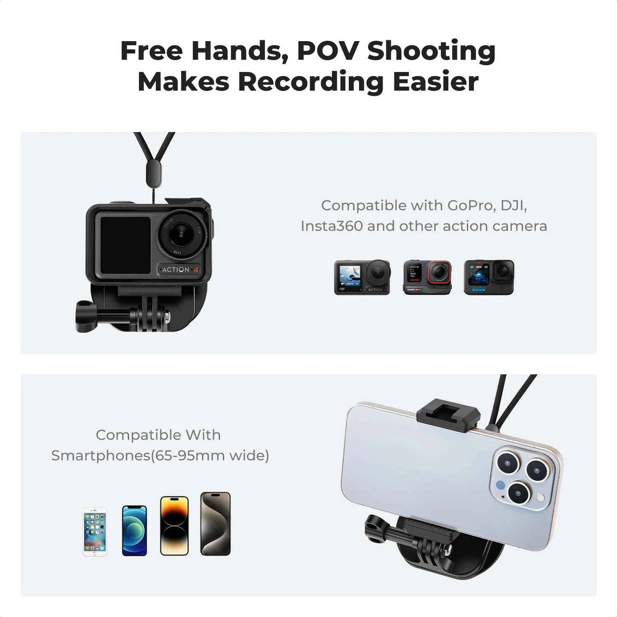 K&F Concept Magnetic Action Camera Neck & Chest Mount
