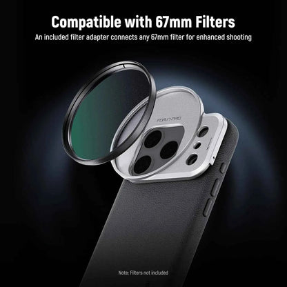 NEEWER Modular Phone Case with 67mm Filter Ring and 17mm Lens Backplate