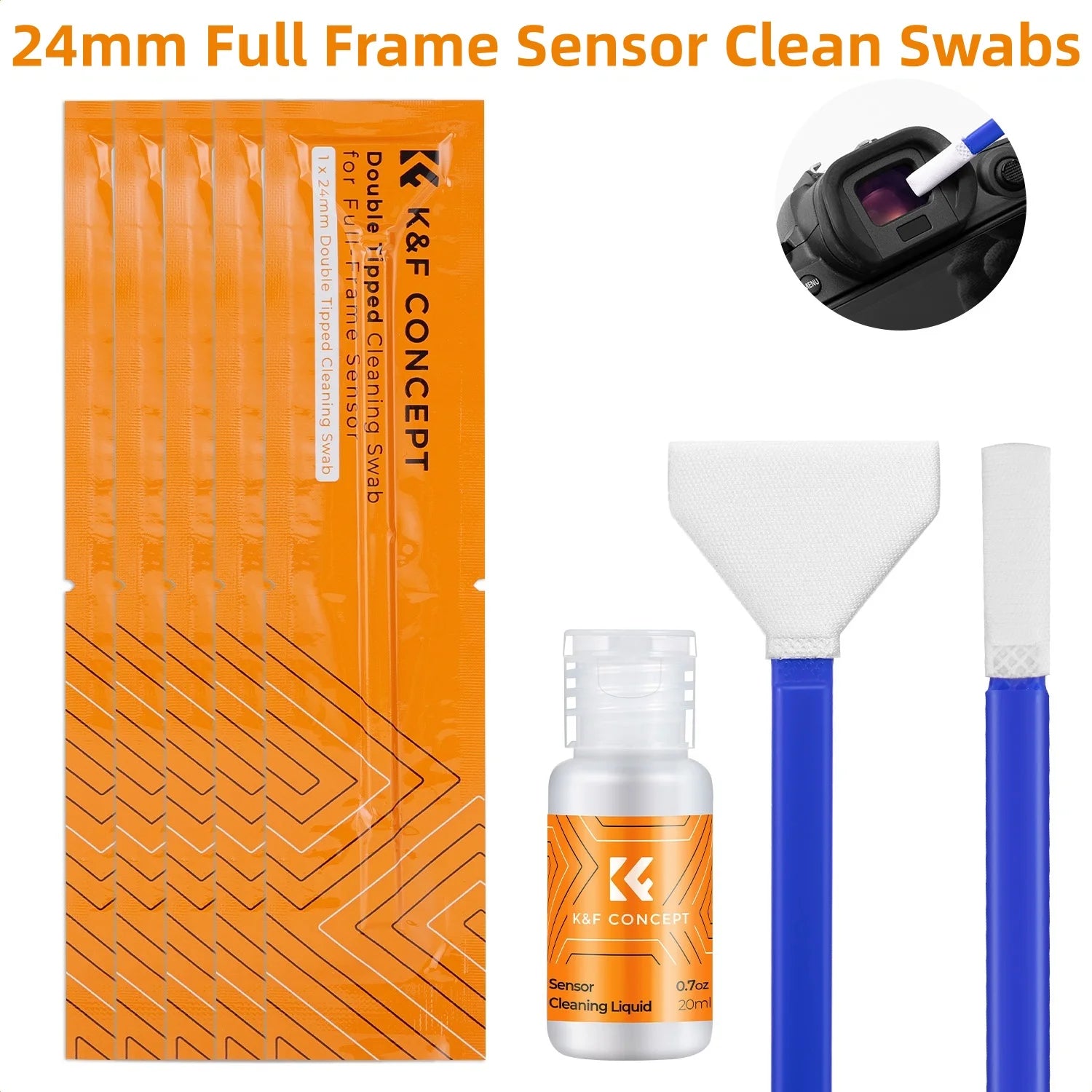 K&F Concept 2-in-1 Camera Sensor Cleaning Swab Kit
