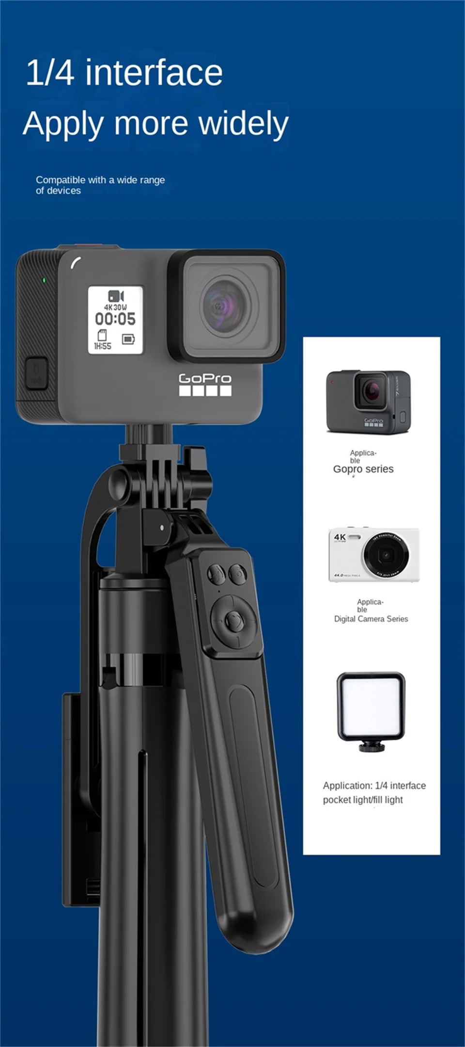 Cool Dier Smartphone Tripod Stand with Bluetooth Shutter