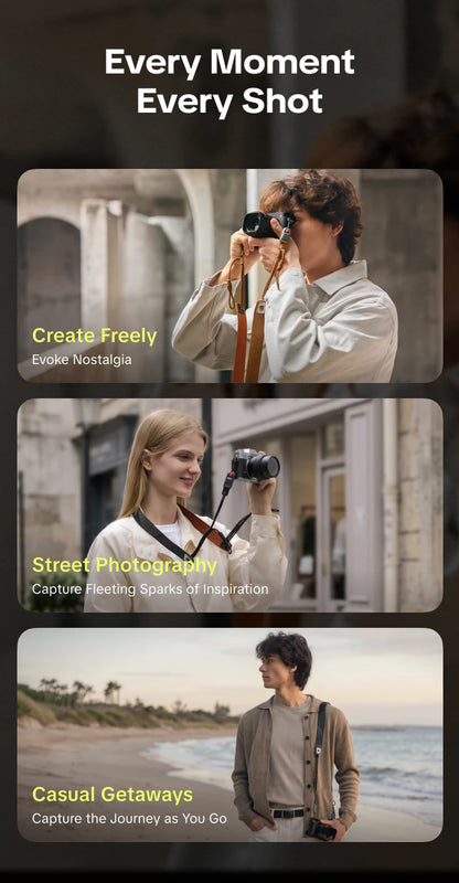 PGYTECH Leather Camera Strap Air Quick Release 80–136cm